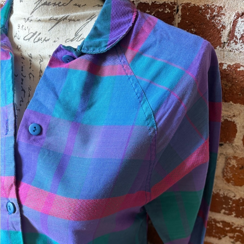 Vintage Club Soda multi color button down top - Picture 6 of 7
